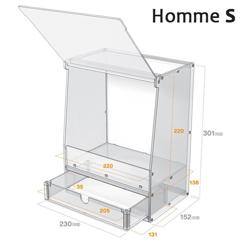 Acrylic DIY Cosmetic Organizer lid drawers storage Homme For Men's skin care - Picture 5 of 10