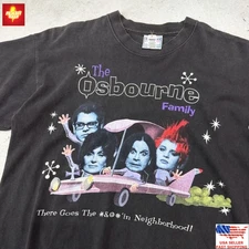 New Apparel The Osbourne Family Remake T-Shirt, Black Heavy Cotton Tee NH18939