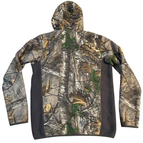 UNDER ARMOUR Realtree Hooded Fleece Jacket Men Medium Coldgear Sherpa Camo - Picture 9 of 15