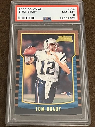 2000 Bowman Football - #236 Tom Brady (RC) Patriots NM-MT PSA 8 (Set Break)