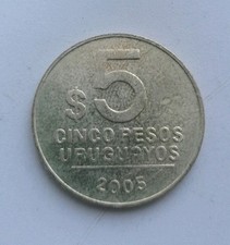 Uruguay - 5 Pesos Coin 2005 - Very Good Condition