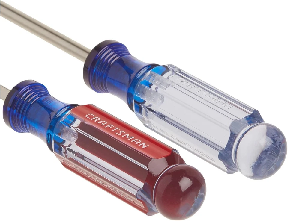 CRAFTSMAN 12-Piece Screwdriver Set CMHT65044 | Acetate Handle | Flat & Phillips - Image 2 of 4