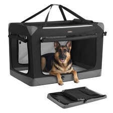 Portable Dog Crate 42 Collapsible Oxford Fabric 4 Mesh Doors Feandrea Travel
