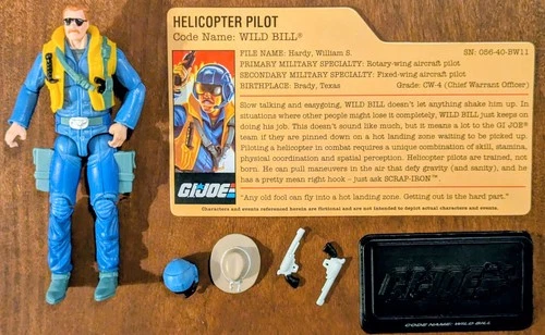 GI JOE Cobra NM/M Wild Bill 2008 V12 Complete & File Card, Stand 25th Comic Pack