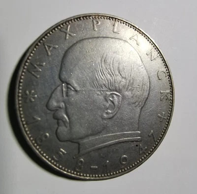 BRD Kursmünze 2 DM 1958 G Max Planck PP nur 45 Exemplare geprägt J 392 RR - Bild 1 von 2