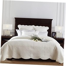 Sage Garden Luxury Pure Cotton Matelasse Quilt King Ivory
