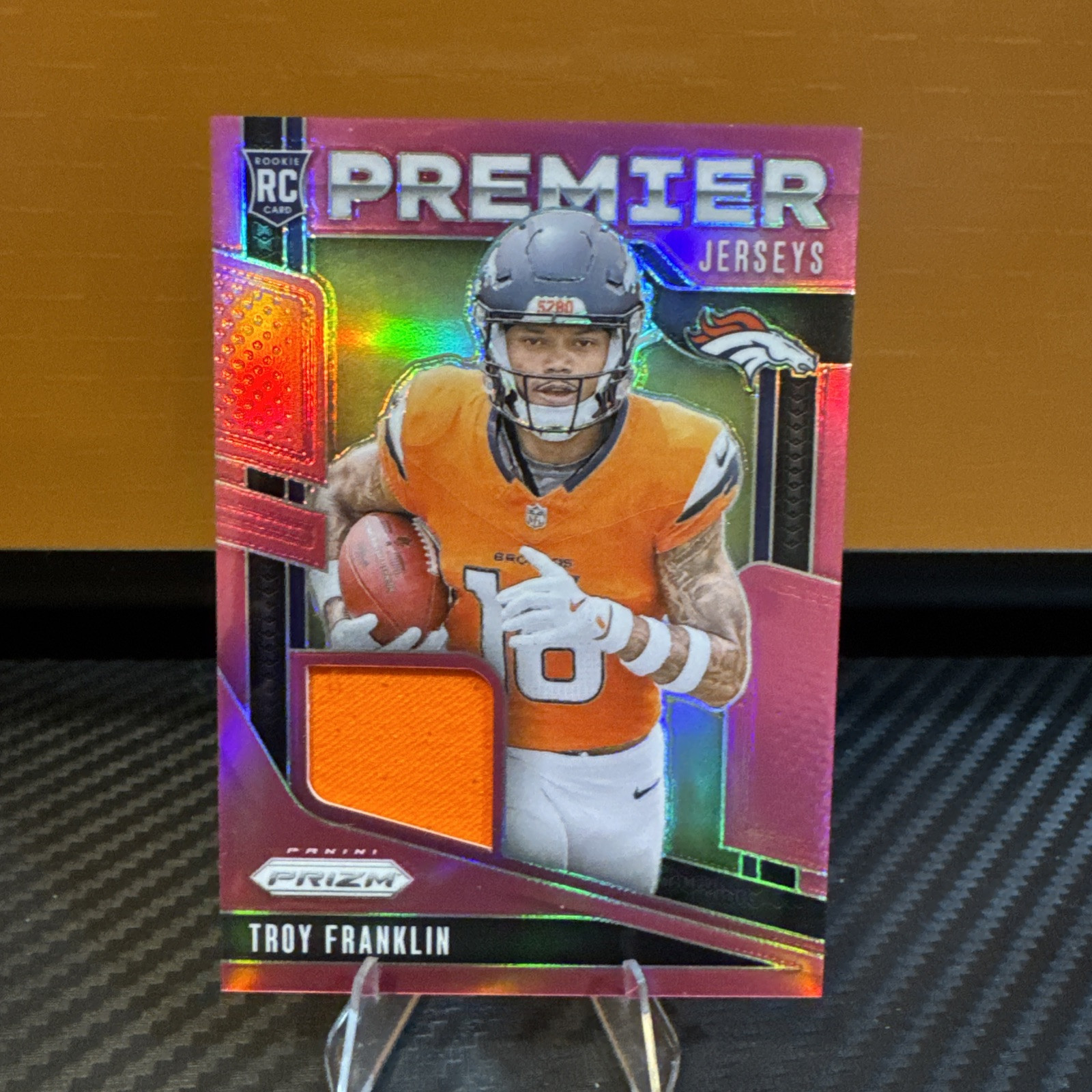 2024 Panini Prizm - Premier Jerseys Pink Prizm #PJ-TFN Troy Franklin (MEM, RC)