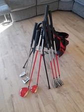 MK Red Junior Golf Set. Standbag, 2 Mallet Putters, Handful Of Balls & Tees