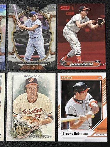 Lote de 6 tarjetas de béisbol Brooks Robinson Baltimore Orioles plateadas, rojas Topps SC y más - Imagen 3 de 6