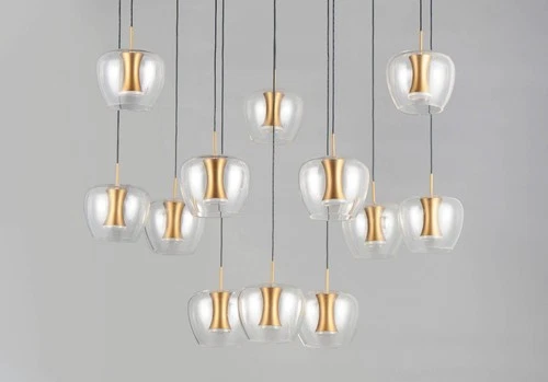 ET2 Newton 27 1/2" Wide Black Gold LED Multi-Light Pendant - Picture 4 of 4