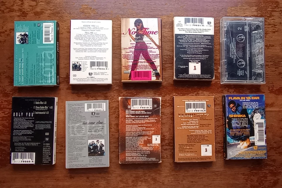 10 Classic Hip Hop and R&B Cassette Singles (Notorious BIG, Lil Kim, Craig Mack) Foto 2 de 4
