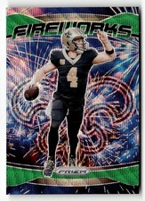 2024 Panini Prizm #11 Derek Carr Fireworks Green Wave Prizm