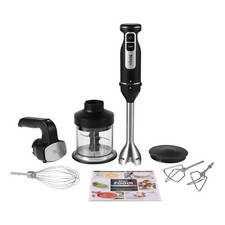 Ninja Foodi 3-in-1 Hand Blender, Mixer & Chopper, Food Processor - Black CI100UK