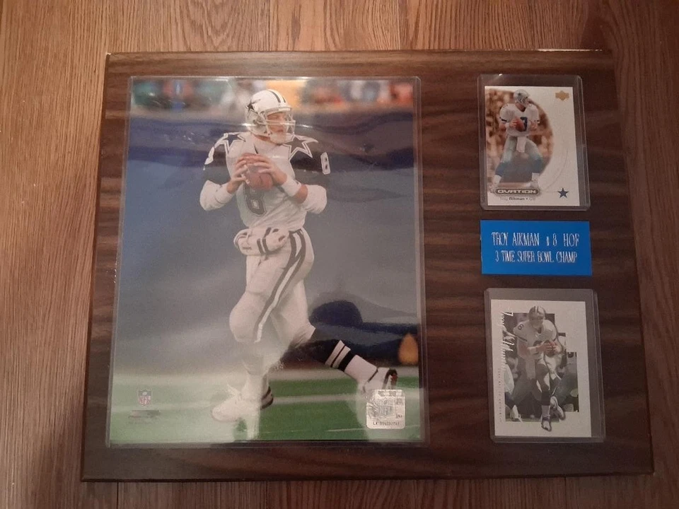 Placa Troy Aikman 3 veces campeón del Super Bowl Foto 4 de 4