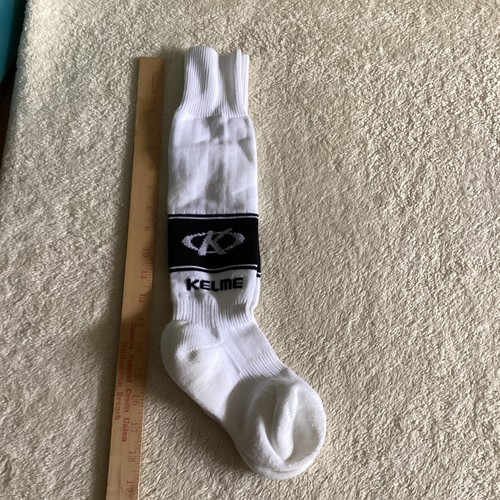 Kelme Socks 1 Pair White Large New READ Distressed - Picture 2 of 4
