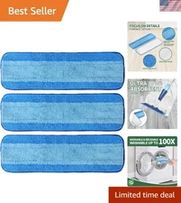 Microfiber Cleaning Pads for Bona Mop 3 Pack Reusable Hardwood Floor Cleaner