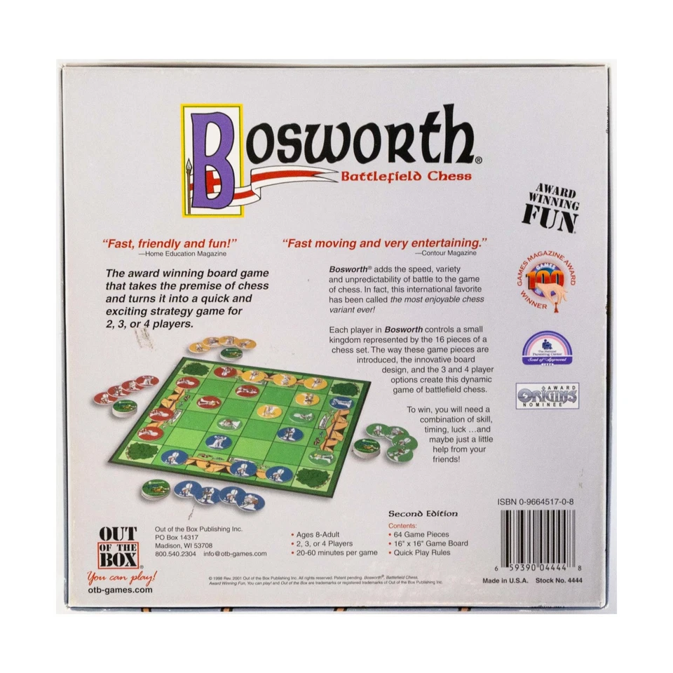 Out of the Box Boardgame Bosworth Battlefield Chess Box VG/NM - Image 2 of 2