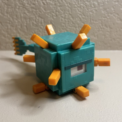 Mattel 2018 Minecraft Swimming Guardian Pull Back And Go Collectible