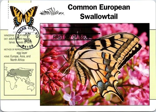 Dr Jim Stamps Maximum Card Tiger Swallowtail Butterfly Forever Fdc