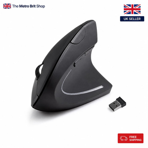 Anker 2.4G Wireless Vertical Ergonomic Optical Mouse 5 Buttons 800/1200/1600 DPI