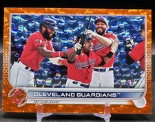 2022 Topps ORANGE FOIL CLEVELAND GUARDIANS SN# 77/299 No.643