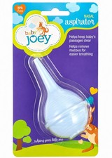Baby Joey Nasal Aspirator BPA-Free Infant Nose Cleaner Bulb Syringe New