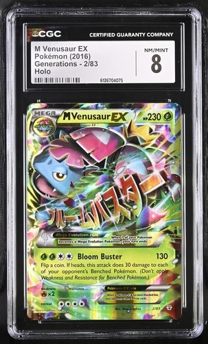 CGC 8 M Venusaur EX 2016 Generations 2/83 Holo Pokemon Card