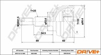Dr!Ve+ Gelenksatz Antriebswelle DP2110.10.1885 M20X1,5 FüR Renault Megane 3 KZ0