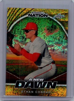 Ethan Conrad 2025 Leaf Baseball Nation 1/1 Pre Production Proof