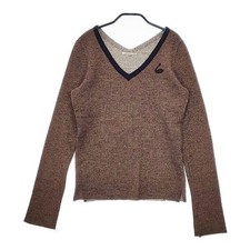 Mina Perhonen Herb Salt VNeck Pullover Sweater Brown Ladies Used