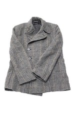 Marc Jacobs Plaid Pea Coat In Grey Wool Men Multicolor Size 42