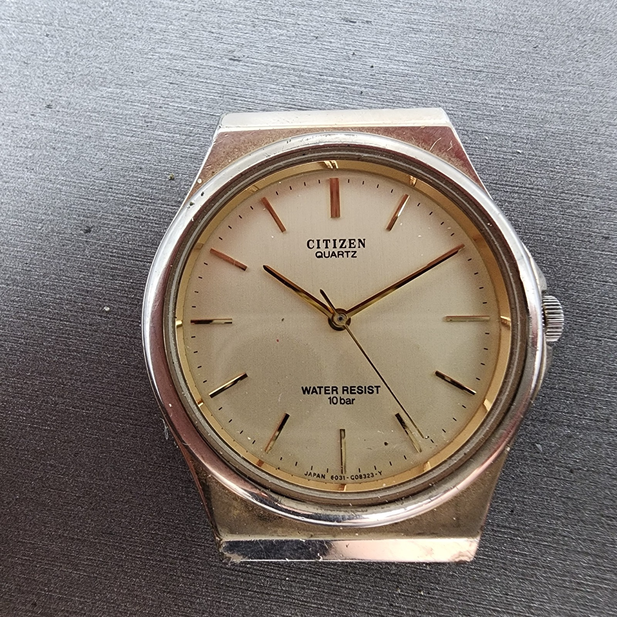 Citizen Watch Men 34mm Champange Dial Gold Tone Round T4-G02638