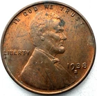 1938 S Wheat Cent Sharp Details & Luster Better Date Rare U.S. Type Coin Copper