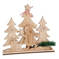 Vbs Holz Steckmotiv Schneemann Tannenwald 5X22.5X21 Cm Deko Bastelset Winter