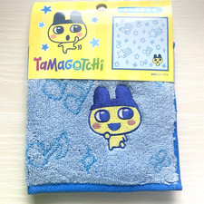 Tamagotchi Hand Towel Mametchi Blue Washcloth 25 25cm Bandai Japan