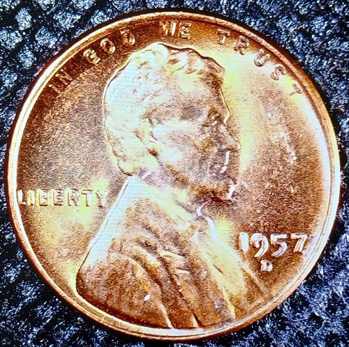 1957-D Lincoln Wheat Cent With A Rim Cud, Retained Cud, Die Chip, Die Clash - Picture 3 of 12
