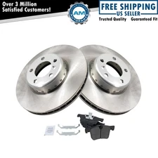 Front Brake Pad & Rotor Kit Semi-Metallic Fits BMW