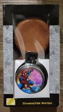 1996 NEW UNUSED Marvel Spider-Man Pink/Blue Pocket Watch, MINT-NM