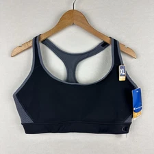 Champion Black High Support The Great Divide Sports Bra Size XL B7917 Molded Cup