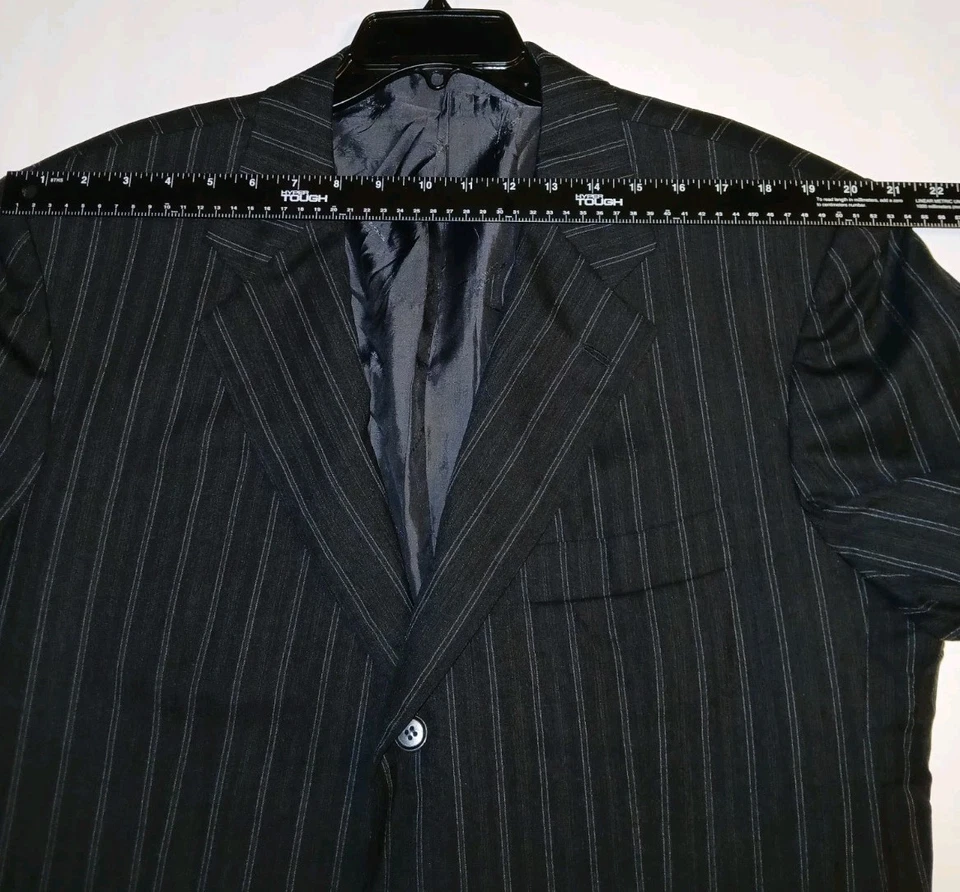 Kiton Sport Coat Blazer Jacket US 48L=UK58 Black W/Stripes Mens - Image 4 of 4