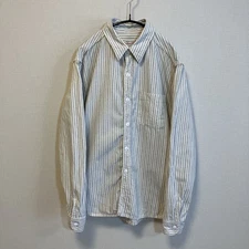MOMOTARO JEANS  Cotton Stripe Work Shirt Size 40 Made In Japan