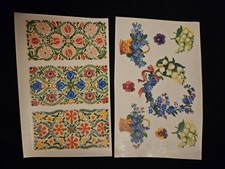 DDR Abziehbilder  Blumen  Schiebebild Blumenkränze Blümchen