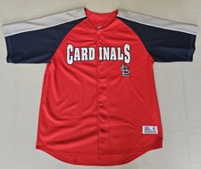 St. Louis Cardinals MLB Jersey Men’s XL Dynasty Series Red Button Baseball Shirt