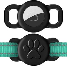 Dynmeow Dog Cat Collar Holder Compatible with Airtag, Anti-Lost Silcione Holder