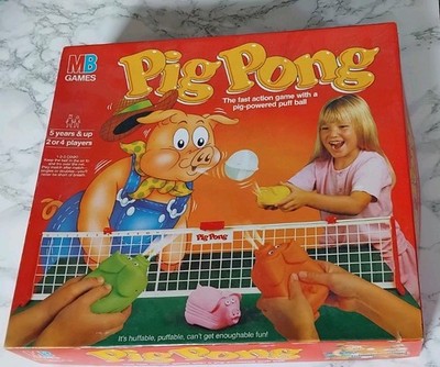Vintage Pig Pong - The Pig Powered Puffball Game MB 1986. Komplett. TOP 