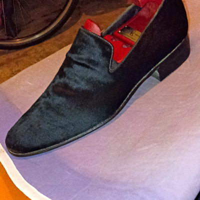 Roberto Cavalli Men s Black Suede Slip-On Dress Loafer Almond Toe Size 10.5