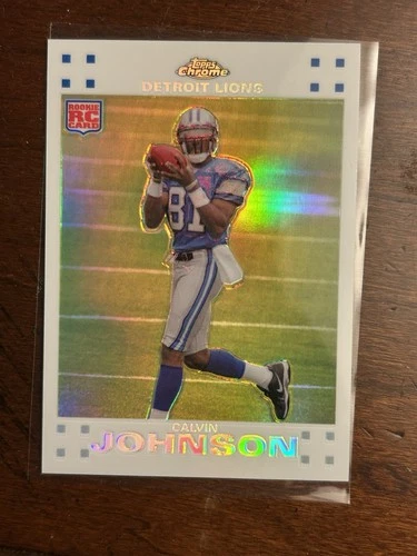 2007 Topps Chrome Calvin Johnson White Refractor Rookie /869