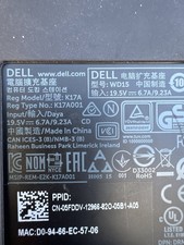 Dell WD15 K17A Business USB-C Docking Station DRMM1 Triple Video Output