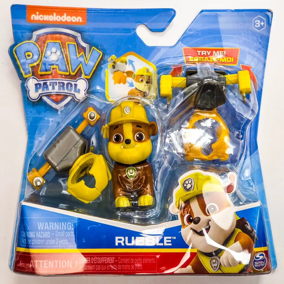 Paw Patrol Rubble Action Pack Pup toy action figure Nickelodeon Spin Master UK