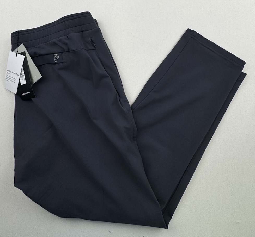 Public Rec All Day Stretch Nylon Pants Elastic Waist Stone Grey 34x30